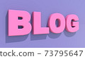 Concept of blog in various colors 73795647