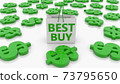 Shopping bag with best buy concept 73795650