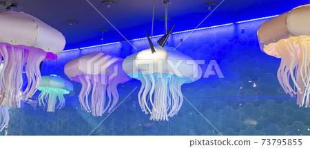 The interior of the Oceanarium Crocus City, over 5000 species of fish and other animals from all over the world. Moscow, Russia. The interior of the Oceanarium Crocus City, over 5000 species of fish and other animals from all over the world. Moscow, Russia. 73795855