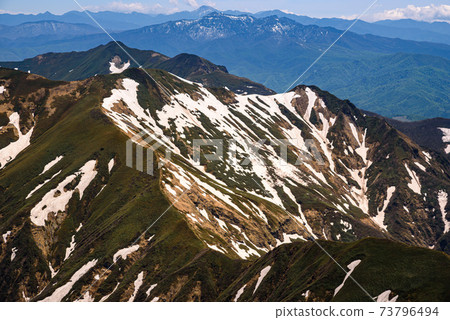 春季谷川山脈主脈山脊線 春季谷川山脈主脈山脊線 73796494