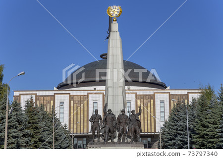 Monument to countries of anti-Hitler coalition, Alley Partisan in Victory Park on Poklonnaya hill, Moscow, Russia Monument to countries of anti-Hitler coalition, Alley Partisan in Victory Park on Poklonnaya hill, Moscow, Russia 73797340