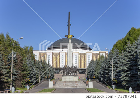 Monument to countries of anti-Hitler coalition, Alley Partisan in Victory Park on Poklonnaya hill, Moscow, Russia 73797341