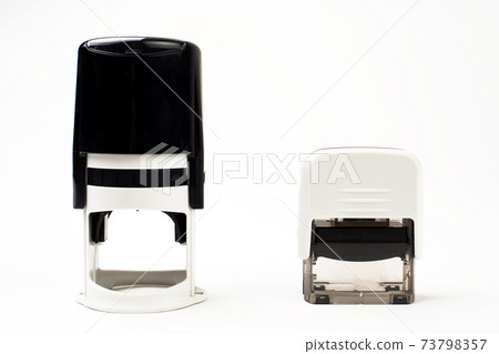 Automatic hand stamps isolated on white background Automatic hand stamps isolated on white background 73798357