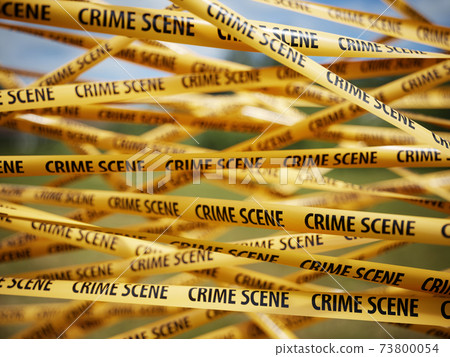 Crime Police Line Do Not Cross yellow ribbons 73800054