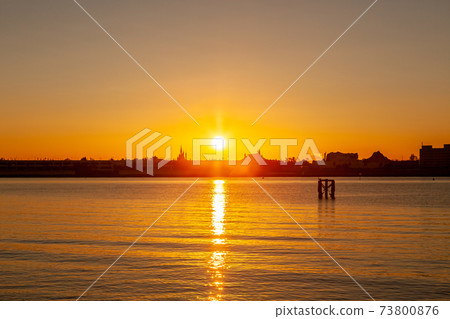 First sunrise of New Year's Day seen from Kasai Rinkai Park First sunrise of New Year's Day seen from Kasai Rinkai Park 73800876