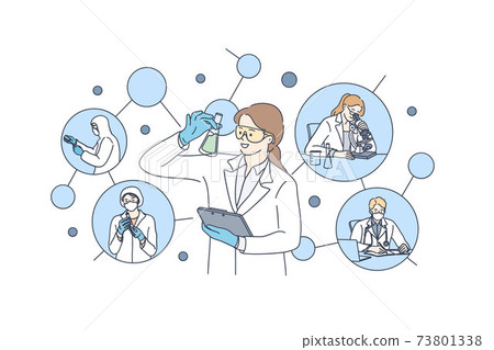 Chemical laboratory tests and research concept 73801338