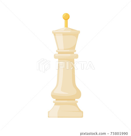White King as Chess Piece or Chessman Vector Illustration 73801990