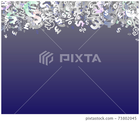 Vector pattern with Euro, Dollar, percent, Pound. Abstract illustration with colored financial digital symbols. Background for currency exchange, finance themes, payments, banking. Vector pattern with Euro, Dollar, percent, Pound. Abstract illustration with colored financial digital symbols. Background for currency exchange, finance themes, payments, banking. 73802045