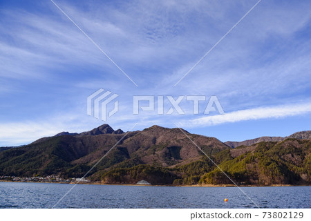 Misaka（Junigadake山/ Kenashi山）的冬天天空和山脊晴朗 73802129