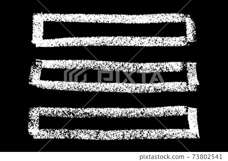 Grunge white chalk textured brush as square frame on black background (Vector) Grunge white chalk textured brush as square frame on black background (Vector) 73802541