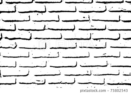 Grunge black texture as brick wall shape on white background (Vector). Use for decoration, aging or old layer Grunge black texture as brick wall shape on white background (Vector). Use for decoration, aging or old layer 73802543