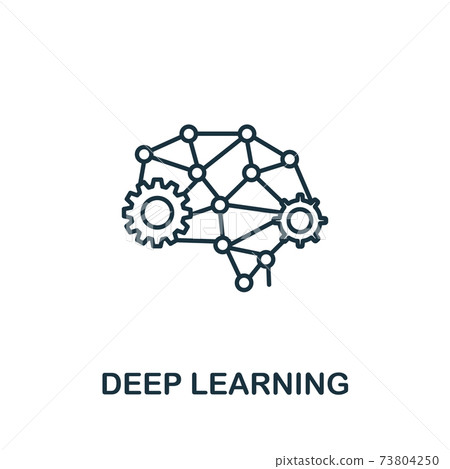 Deep Learning icon from industry 4.0 collection. Simple line element Deep Learning symbol for templates, web design and infographics 73804250