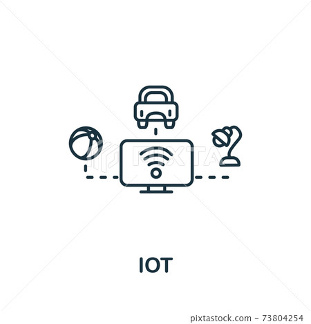 Iot icon from industry 4.0 collection. Simple line element Iot symbol for templates, web design and infographics Iot icon from industry 4.0 collection. Simple line element Iot symbol for templates, web design and infographics 73804254