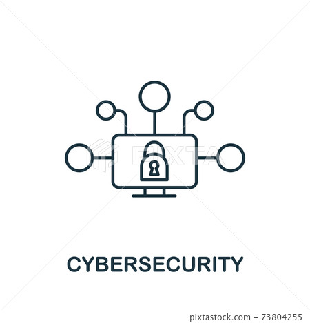 Cybersecurity icon from industry 4.0 collection. Simple line element Cybersecurity symbol for templates, web design and infographics Cybersecurity icon from industry 4.0 collection. Simple line element Cybersecurity symbol for templates, web design and infographics 73804255