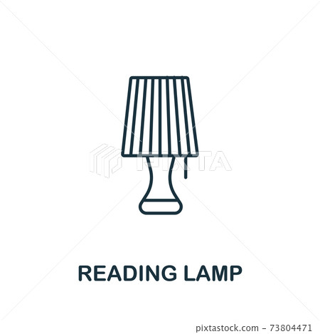 Reading Lamp icon from household collection. Simple line Reading Lamp icon for templates, web design and infographics Reading Lamp icon from household collection. Simple line Reading Lamp icon for templates, web design and infographics 73804471