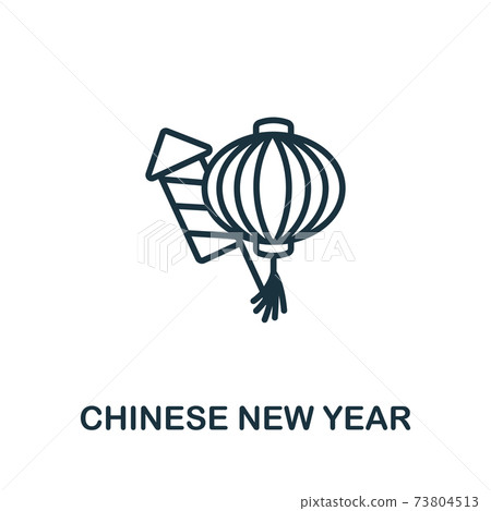 Chinese New Year icon from hollidays collection. Simple line Chinese New Year icon for templates, web design and infographics Chinese New Year icon from hollidays collection. Simple line Chinese New Year icon for templates, web design and infographics 73804513