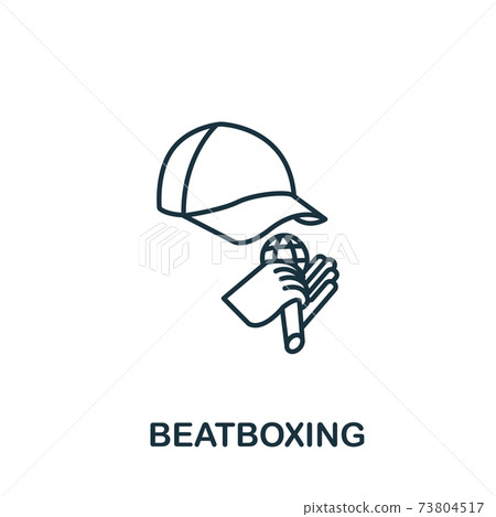 Beatboxing icon from hobbies collection. Simple line element Beatboxing symbol for templates, web design and infographics 73804517