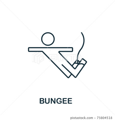 Bungee Jumping icon from hobbies collection. Simple line element Bungee Jumping symbol for templates, web design and infographics 73804518