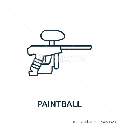 Paintball icon from hobbies collection. Simple line element Paintball symbol for templates, web design and infographics Paintball icon from hobbies collection. Simple line element Paintball symbol for templates, web design and infographics 73804524