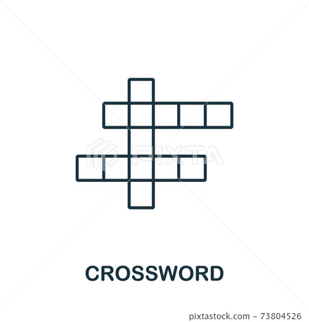 Crossword icon from hobbies collection. Simple line element Crossword symbol for templates, web design and infographics Crossword icon from hobbies collection. Simple line element Crossword symbol for templates, web design and infographics 73804526