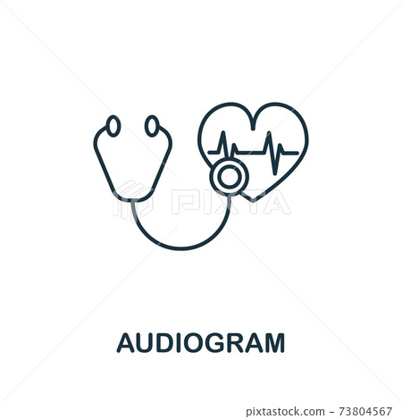 Audiogram icon from health check collection. Simple line Audiogram icon for templates, web design and infographics 73804567