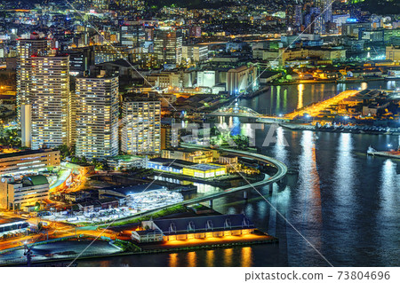 City night view from Yokohama Landmark Tower 73804696