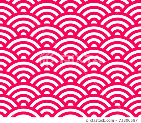Qinghai wave Japanese traditional pattern seamless 73806587