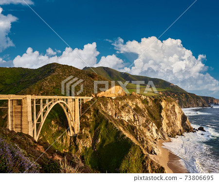 Bixby Creek Bridge on Highway 1, California 73806695