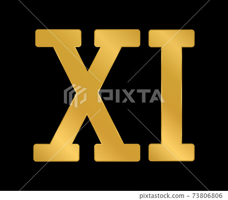 Roman numeral eleven. Roman numeral eleven. 73806806