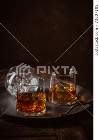 Two glasses of the whiskey 73807185