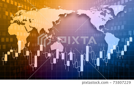 股票交易和外匯交易的圖像，深色 73807229