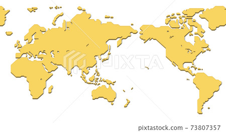 帶陰影的世界地圖（簡化的輪廓世界地圖） 73807357
