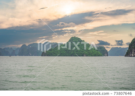 Picturesque sea landscape. Ha Long Bay, Vietnam Picturesque sea landscape. Ha Long Bay, Vietnam 73807646