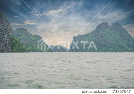 Picturesque sea landscape. Ha Long Bay, Vietnam Picturesque sea landscape. Ha Long Bay, Vietnam 73807647