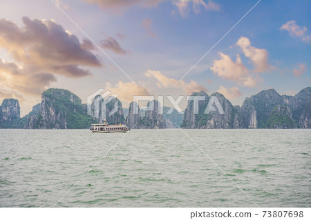 Picturesque sea landscape. Ha Long Bay, Vietnam Picturesque sea landscape. Ha Long Bay, Vietnam 73807698