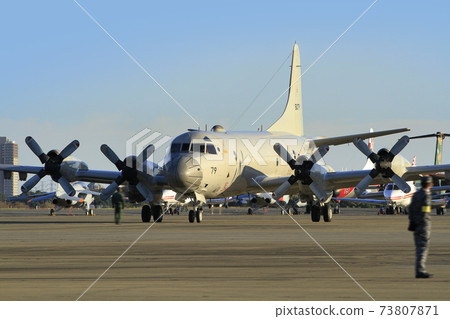 P-3C Orion patrol aircraft blue sky P-3 anti-submarine patrol aircraft P-3C Orion patrol aircraft blue sky P-3 anti-submarine patrol aircraft 73807871