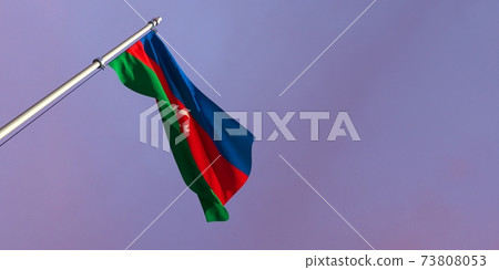 3d rendering of the national flag of the Azerbaijan 3d rendering of the national flag of the Azerbaijan 73808053