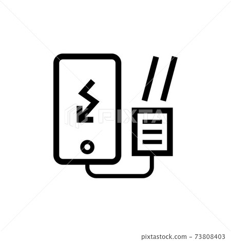 Smartphone solar charger icon Smartphone solar charger icon 73808403