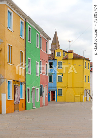 Empty Street Burano Island 73808474