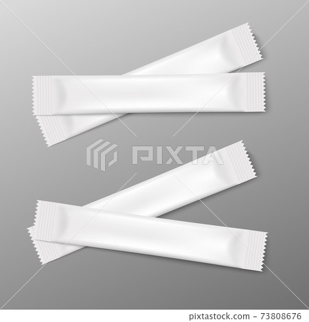 White stick packs, foil bags sachet for packaging bulk products. White stick packs, foil bags sachet for packaging bulk products. 73808676