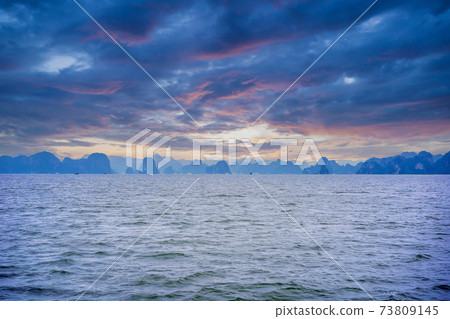 Picturesque sea landscape. Ha Long Bay, Vietnam Picturesque sea landscape. Ha Long Bay, Vietnam 73809145