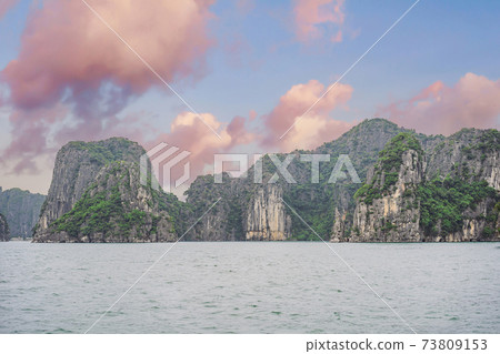Picturesque sea landscape. Ha Long Bay, Vietnam 73809153