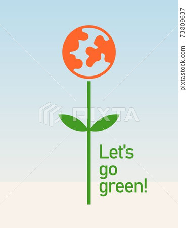 "Let's go green!" poster for Earth's Day and World Environment Day holidays "Let's go green!" poster for Earth's Day and World Environment Day holidays 73809637