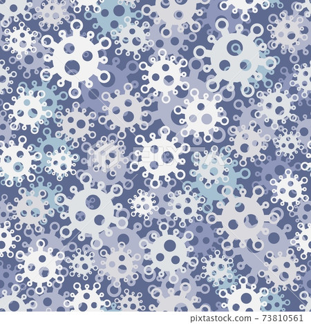 Vector holiday texture, seamless winter pattern with pretty viruses Vector holiday texture, seamless winter pattern with pretty viruses 73810561