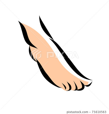 Icon of beautiful female feet for pedicure. Icon of beautiful female feet for pedicure. 73810563