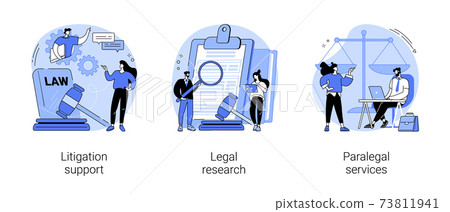 Law firm abstract concept vector illustrations. 73811941