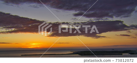 island Heligoland - island dune - sunrise at the north sea 73812072