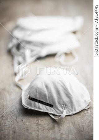 KN95 face mask. FFP2 mask as covid-19 protection. Coronavirus mask. 73814445