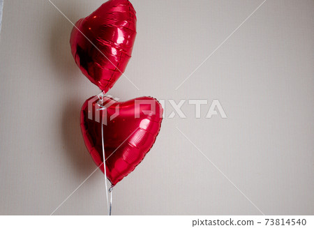 Red balloons in the shape of a heart. Red balloons in the shape of a heart. 73814540
