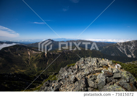 《Northern Alps》 From the summit of Mt. Suisho, Unnohira, Mt. Kurobegoro and Tarohei 73815072